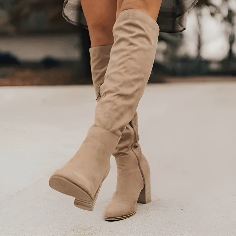 Warm Leather Boots With Padded Insole And Non Slip Sole