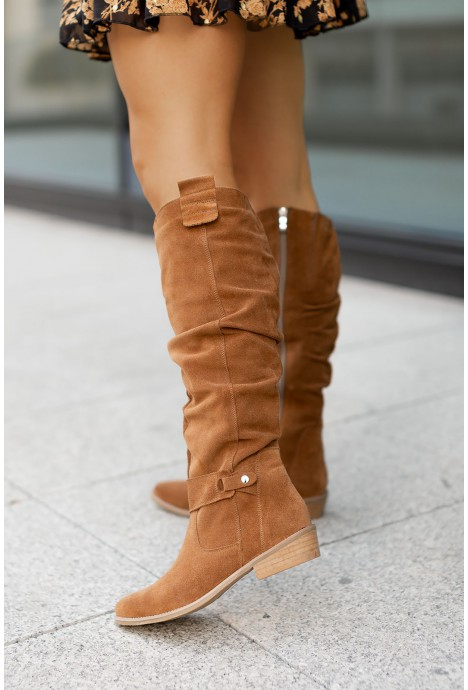 Warm Leather Boots With Padded Insole And Non Slip Sole