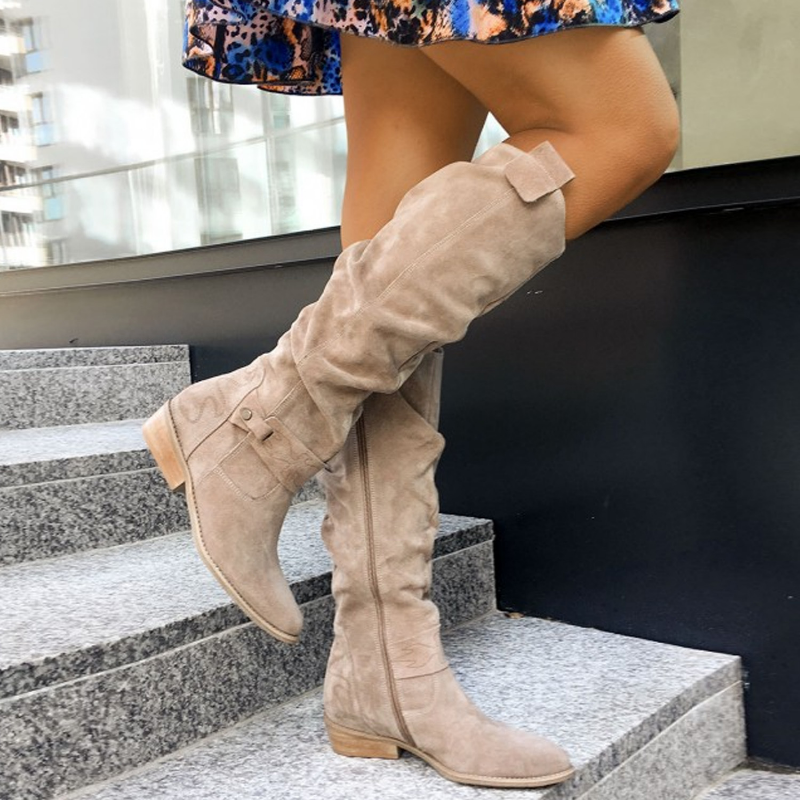 Warm Leather Boots With Padded Insole And Non Slip Sole