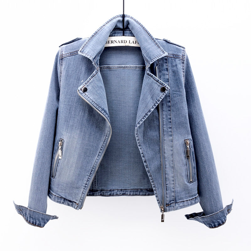 Washed Denim Jacket - Stylish & Versatile BLUE