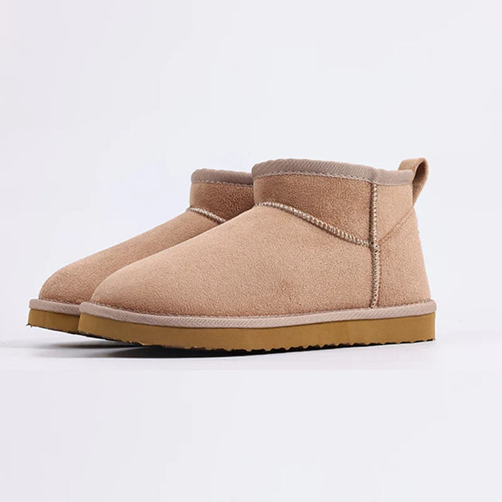 Waterproof Fuzzy Snow Boots For Women Winter Warmth Apricot