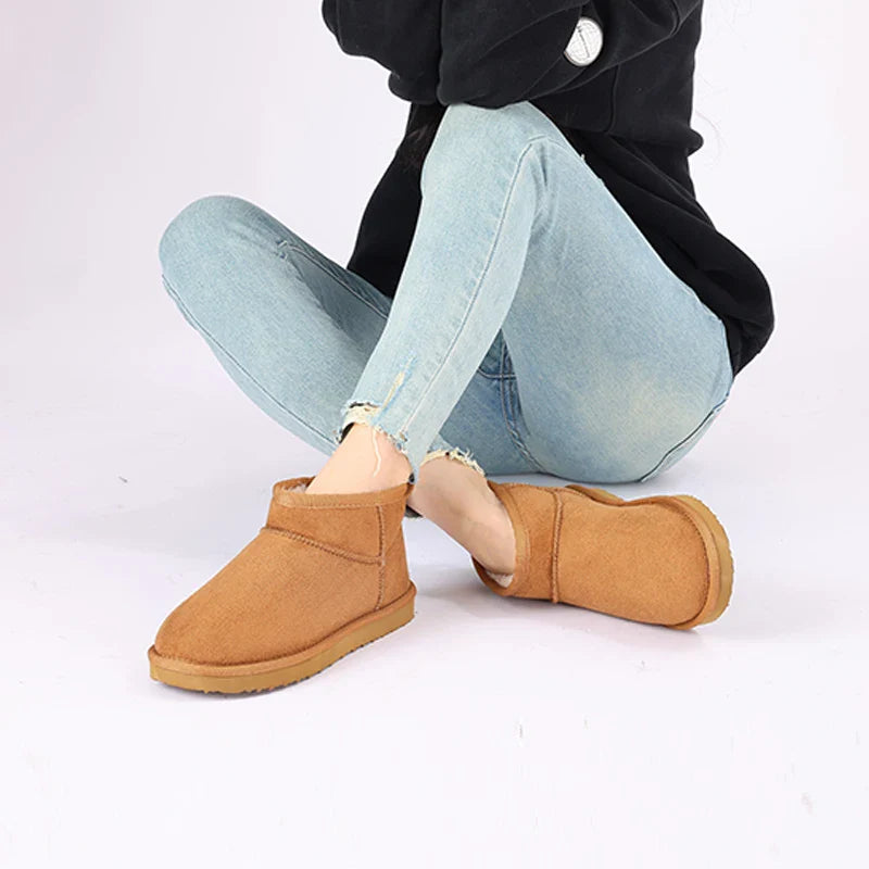 Waterproof Fuzzy Snow Boots For Women Winter Warmth