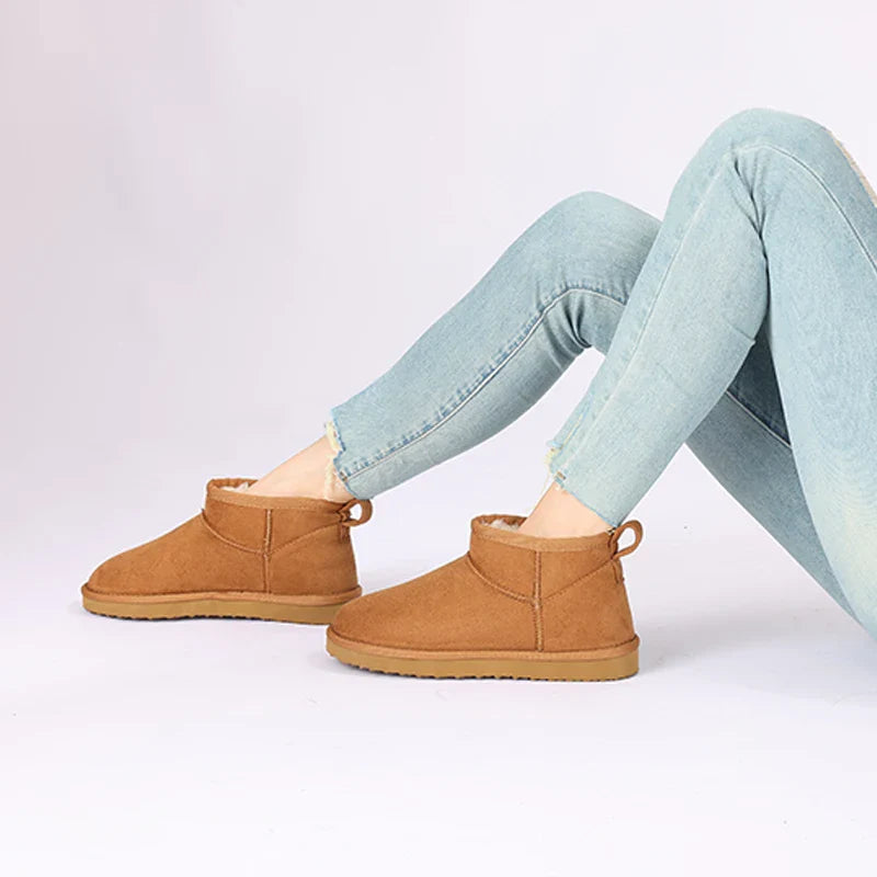 Waterproof Fuzzy Snow Boots For Women Winter Warmth
