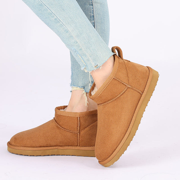 Waterproof Fuzzy Snow Boots For Women Winter Warmth