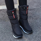 Women's Cozy Waterproof Mid-Calf Boots – Stylish Winter Footwear Black