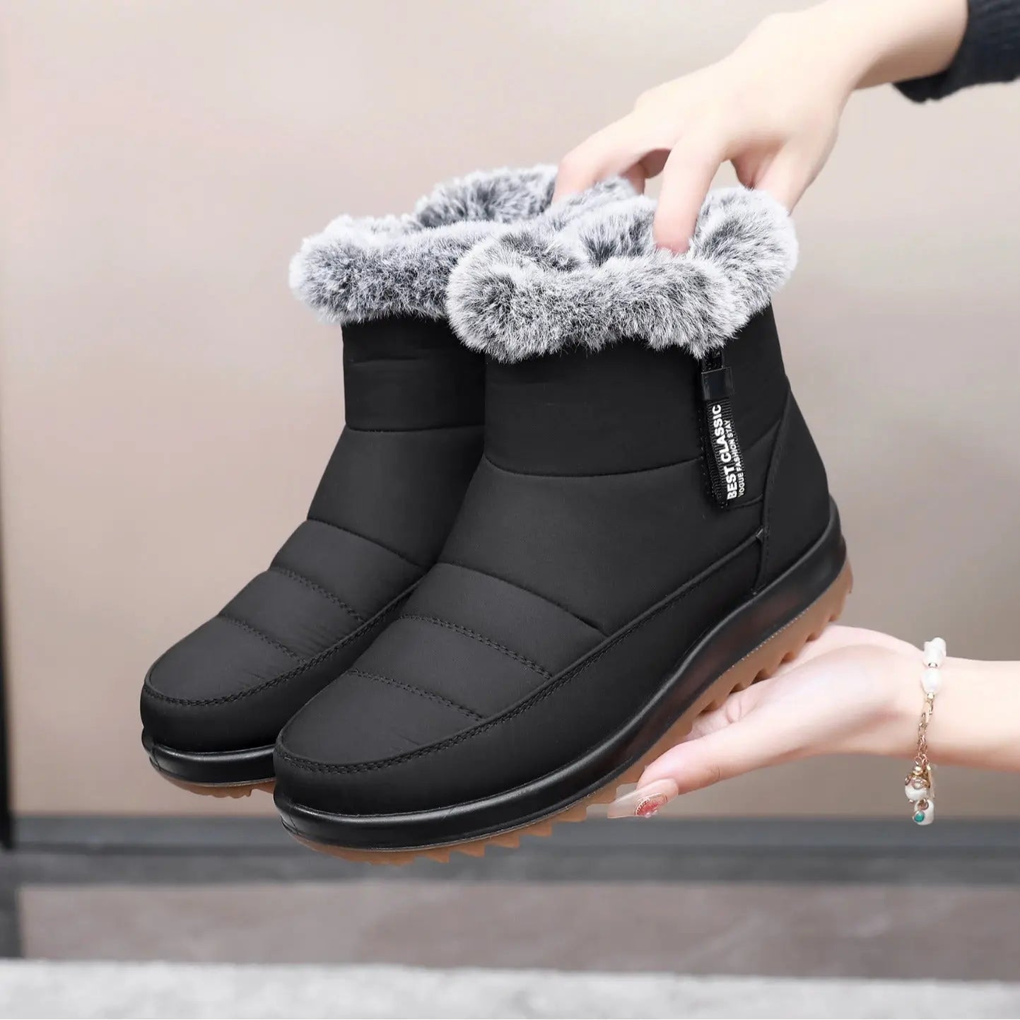 Women's Stylish & Comfortable Mid-Calf Waterproof Winter Boots