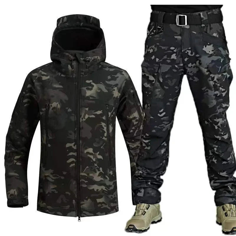 Waterproof Tactical Jacket and Cargo Pants Combo Camouflage