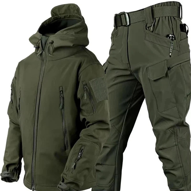 Waterproof Tactical Jacket and Cargo Pants Combo Green