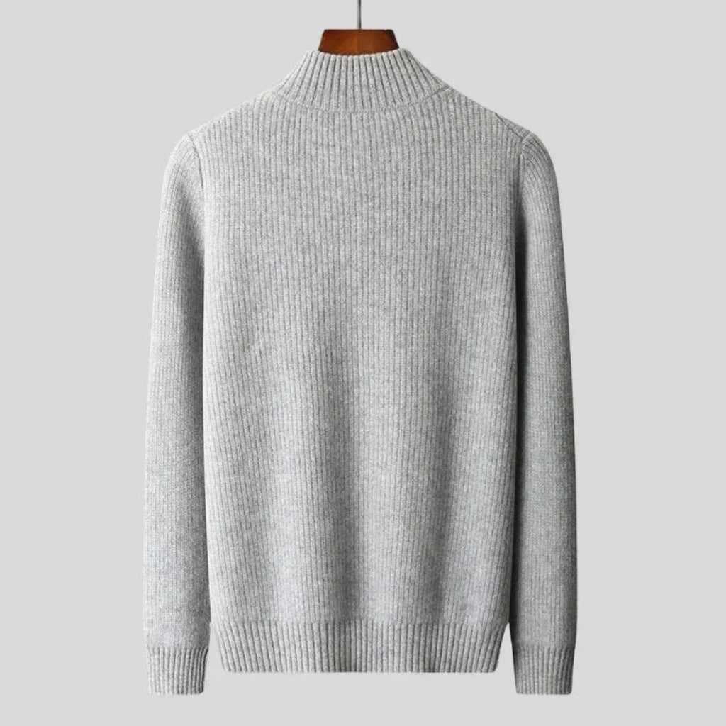 Full-Zip Wool Sweater for Ultimate Comfort