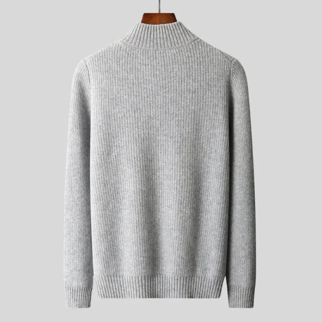 Full-Zip Wool Sweater for Ultimate Comfort