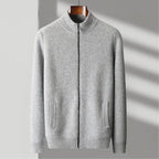 Full-Zip Wool Sweater for Ultimate Comfort