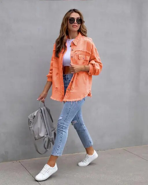Plus-Size Denim Jacket