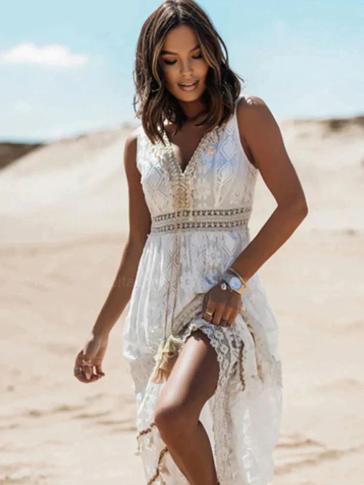 Hailey | Vestido maxi bohemio de verano para mujer
