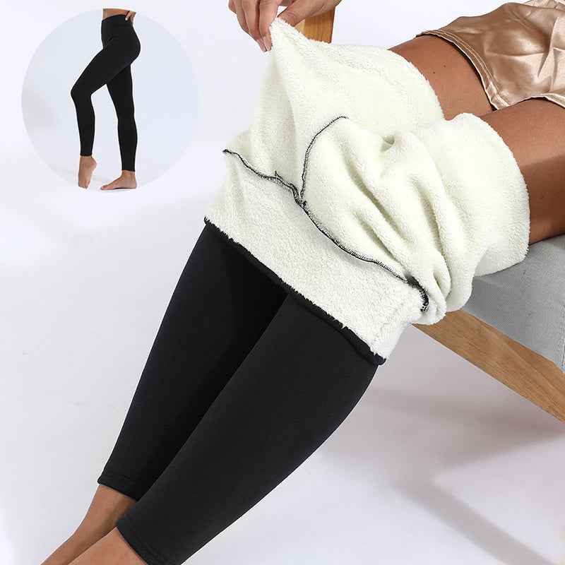 Winter Thermal Leggings Cropped Thick Warm High Waist