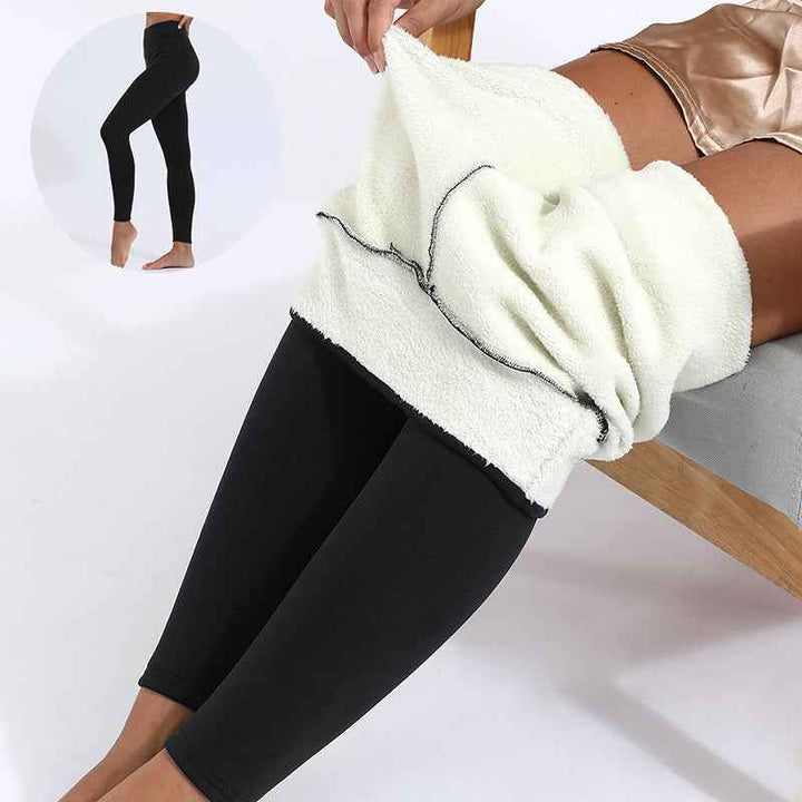 Winter Thermal Leggings Cropped Thick Warm High Waist-MODAUTLET