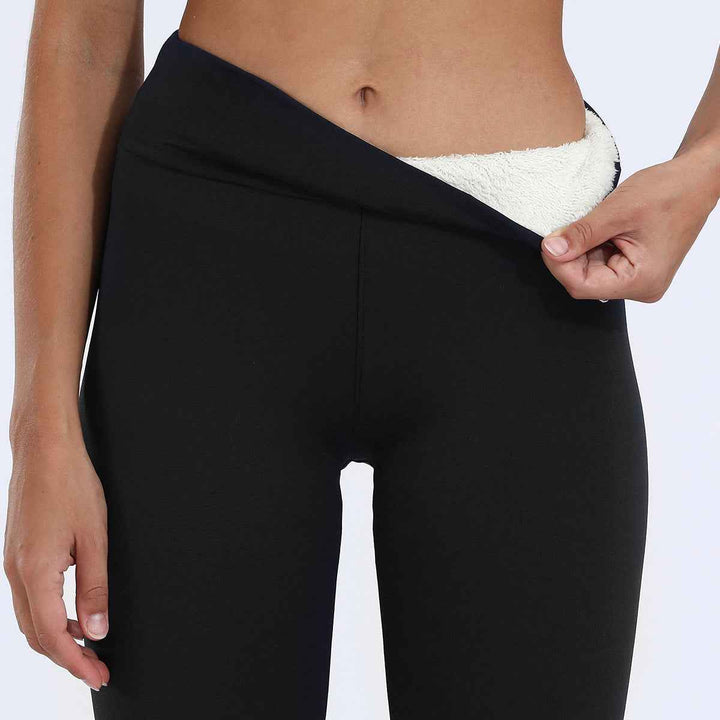 Winter Thermal Leggings Cropped Thick Warm High Waist-MODAUTLET
