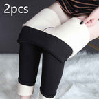 Winter Thermal Leggings Cropped Thick Warm High Waist