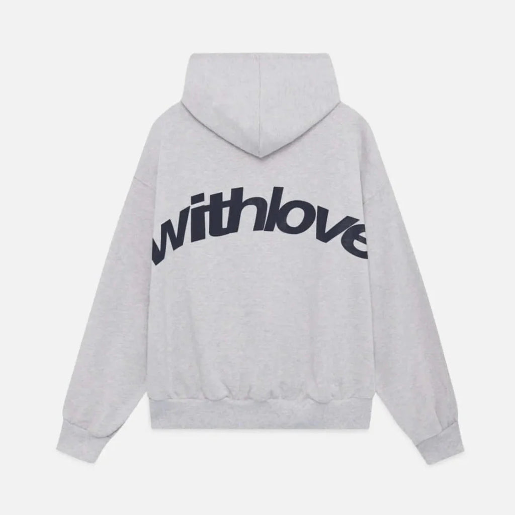 Statement Casual Hoodie with Love Gray