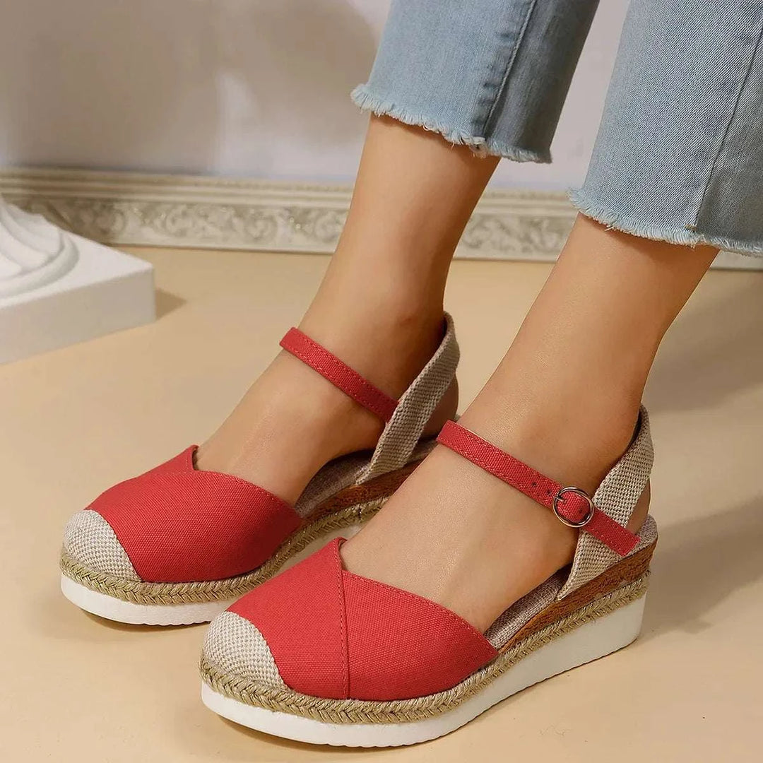 Woman's Closed Toe Wedge Sandals