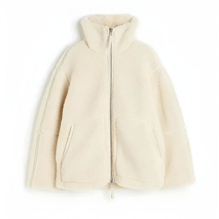 Women Cozy Teddy Fleece Jacket For Warm Comfort Winter