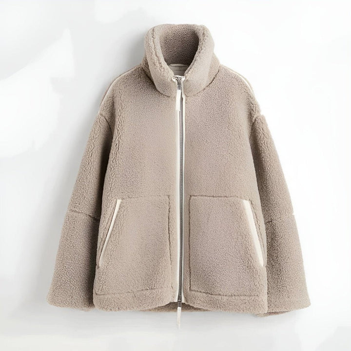 Women Cozy Teddy Fleece Jacket For Warm Comfort Winter
