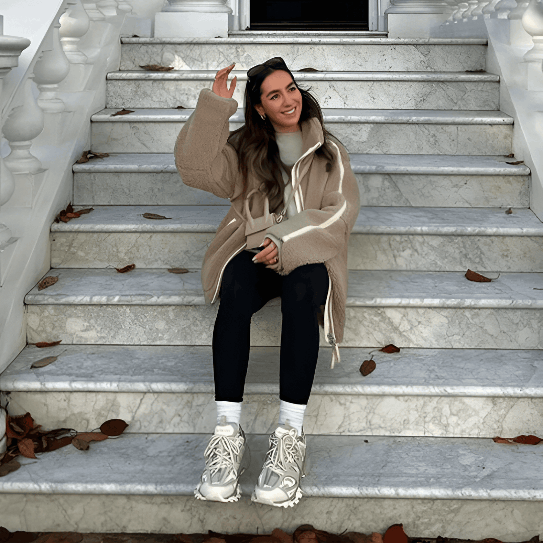 Women Cozy Teddy Fleece Jacket For Warm Comfort Winter