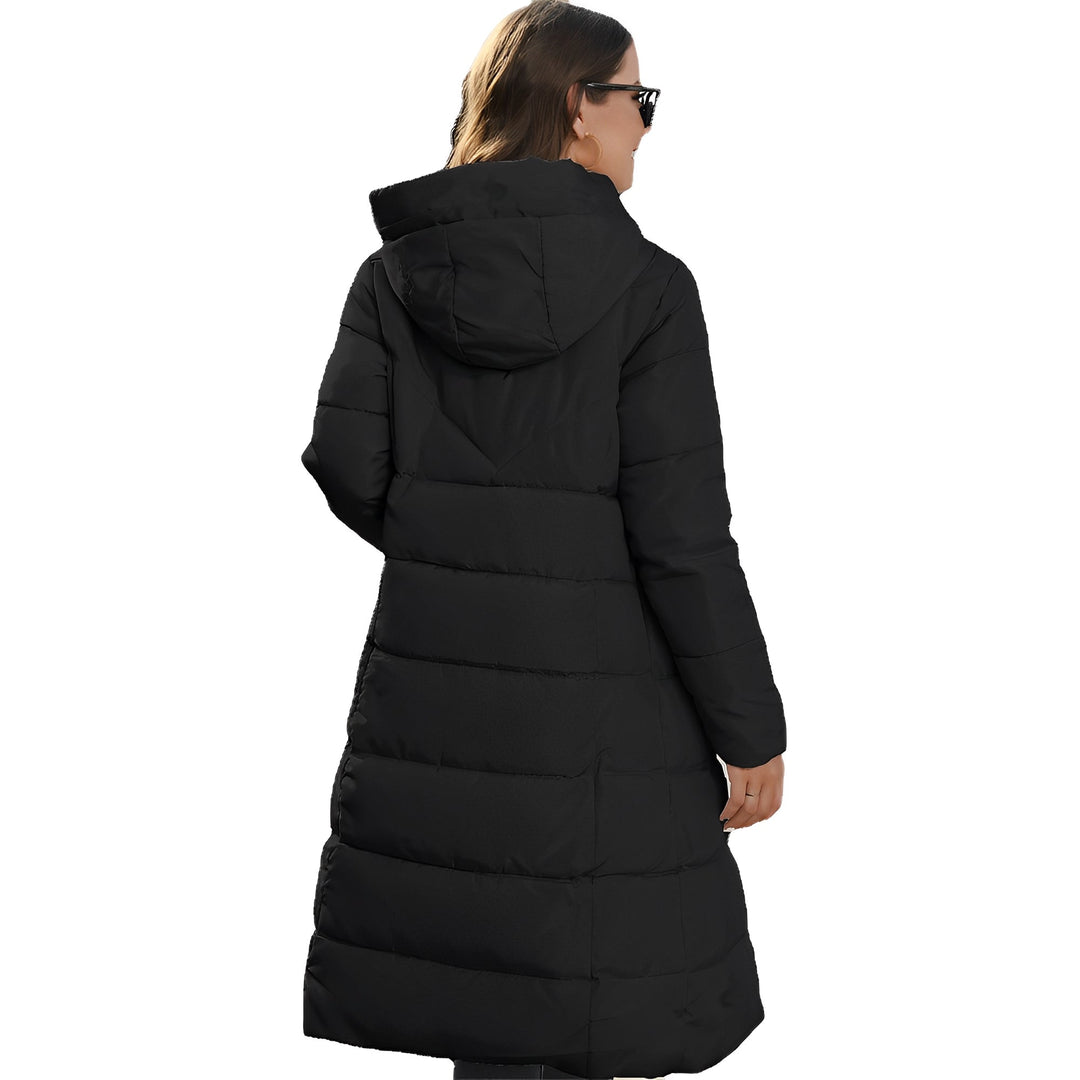 Women Slim Fit Cotton Padded Jacket Hooded Winter Coat