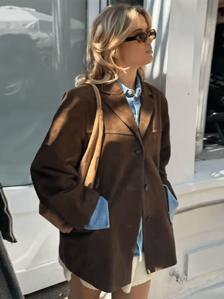 Women Velvet Vintage Jacket Elegant Classic Outerwear