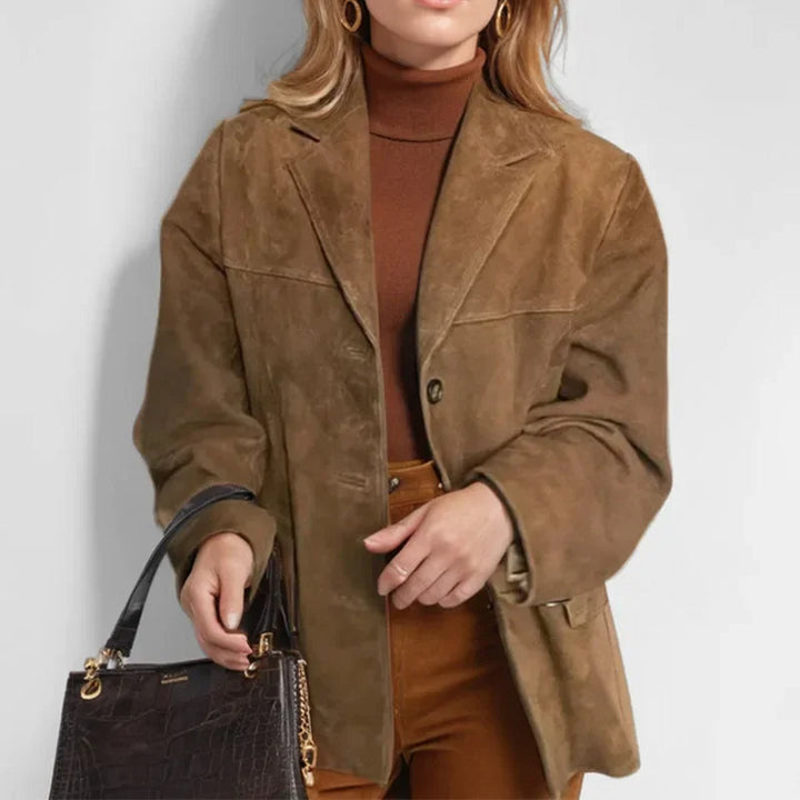 Women Velvet Vintage Jacket Elegant Classic Outerwear
