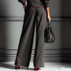 Women's Straight-Leg Pants with Contrast Piping