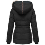 Faux-Fur Hooded Padded Coat for Women