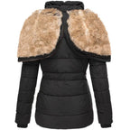 Faux-Fur Hooded Padded Coat for Women