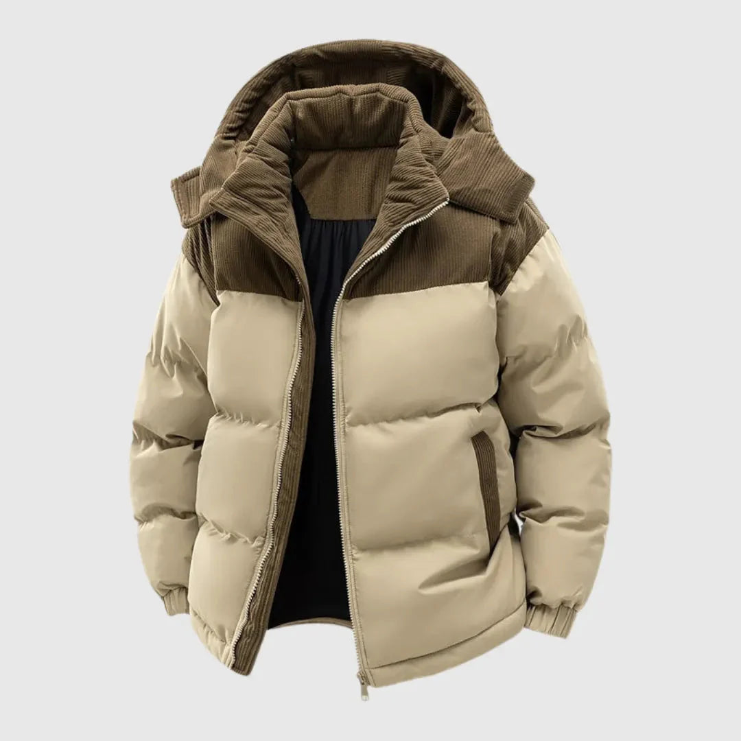 Women's Hooded Puffer Coat Brown