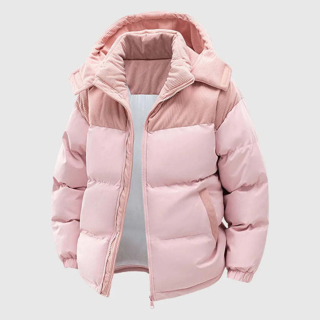 Women's Hooded Puffer Coat Pink