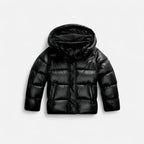 Women's Slim Fit Hooded Puffer Jacket Black