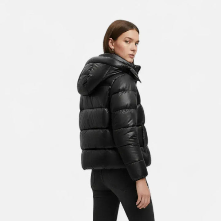 Women's Slim Fit Hooded Puffer Jacket-MODAUTLET