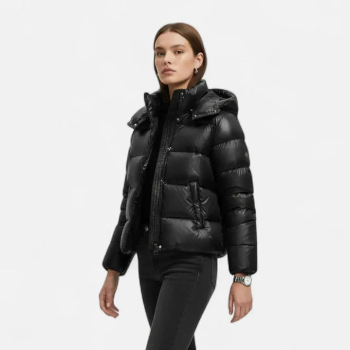 Women's Slim Fit Hooded Puffer Jacket-MODAUTLET