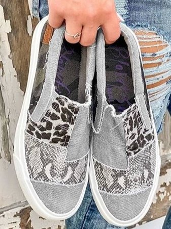 Women's Animal Print Canvas Sneakers