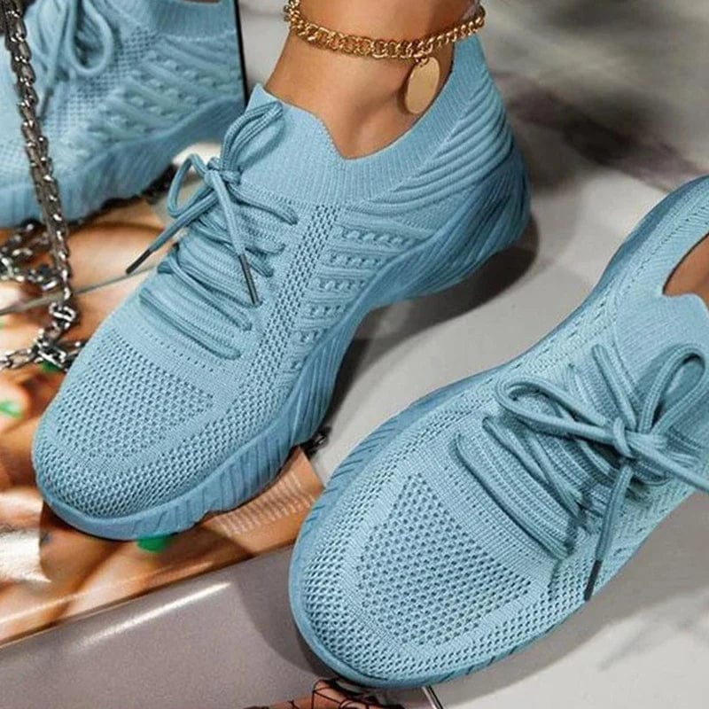 Women's Breathable Trainers Light Blue