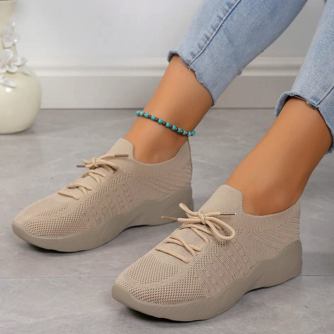 Women's Breathable Trainers Beige