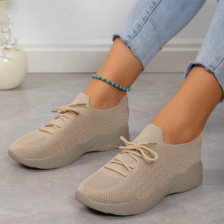 Women's Breathable Trainers Beige