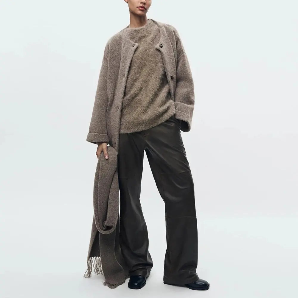Women's Buttoned Knitted Cardigan - Stylish & Cozy