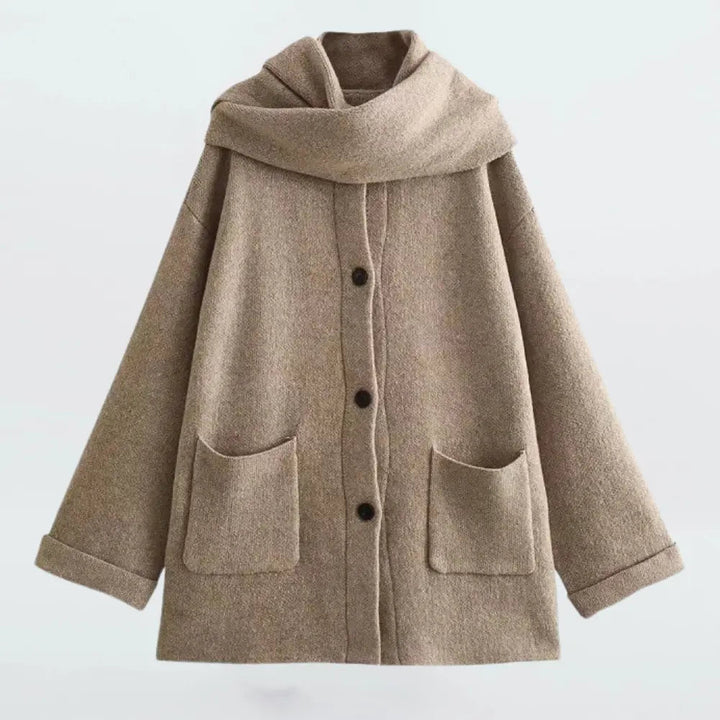 Women's Buttoned Knitted Cardigan - Stylish & Cozy Beige