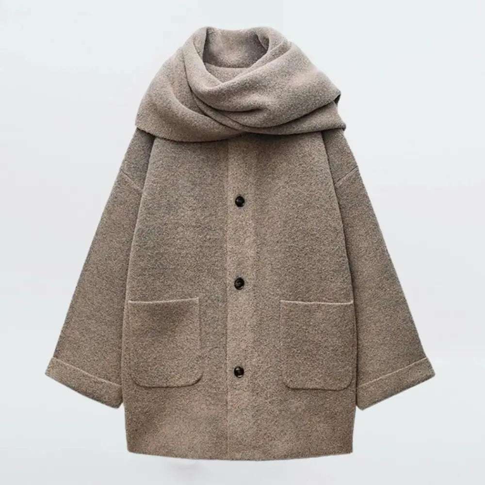 Women's Buttoned Knitted Cardigan - Stylish & Cozy Khaki