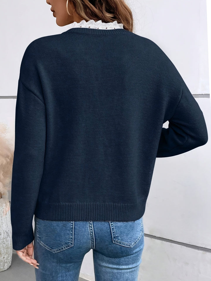 Women's Chic V-Neck Sweater-MODAUTLET