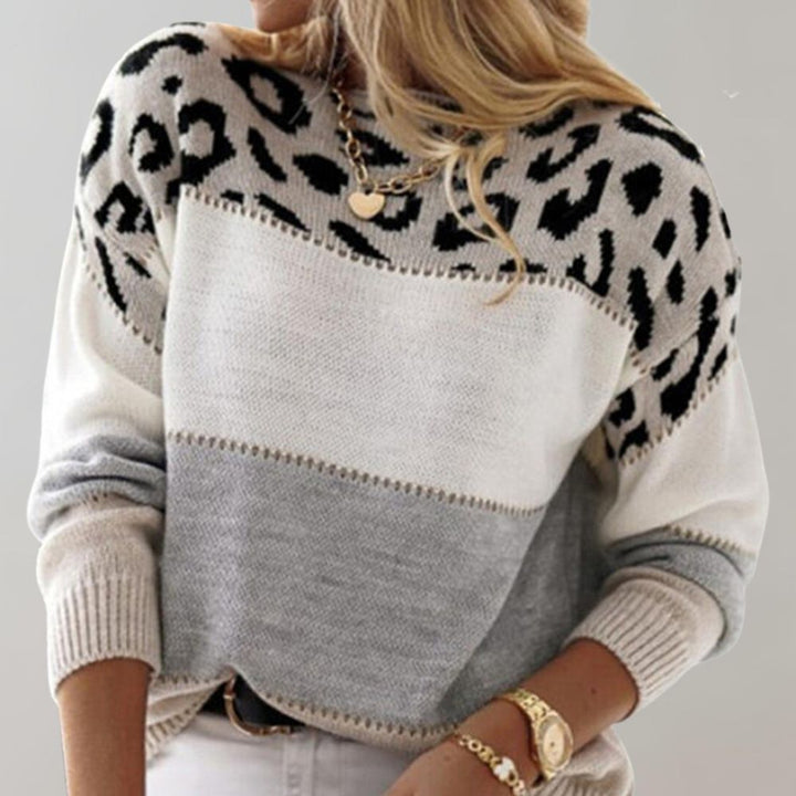 Women's Classic Comfort Leopard Sweater-MODAUTLET