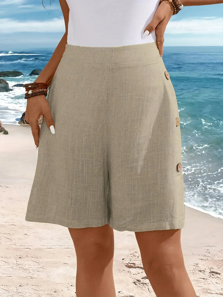 Women's Comfortable Button Shorts