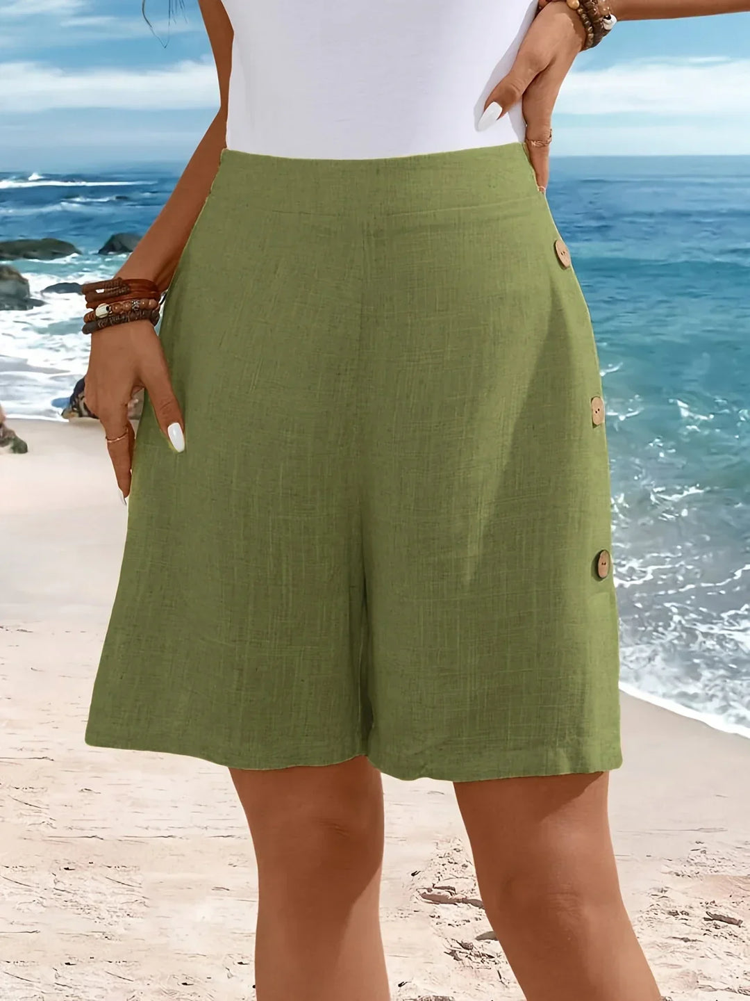 Women's Comfortable Button Shorts