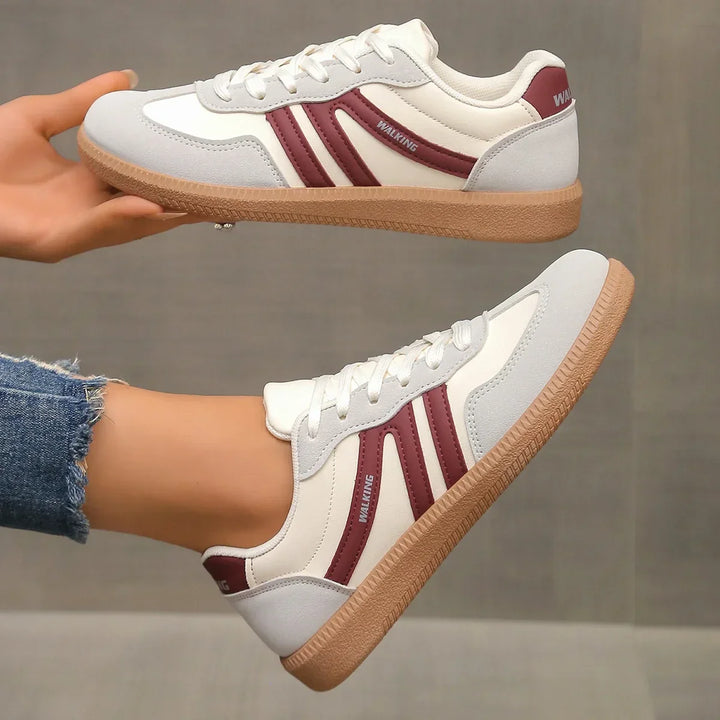 Women's Comfortable Orthopedic Walking Sneakers Wine Red