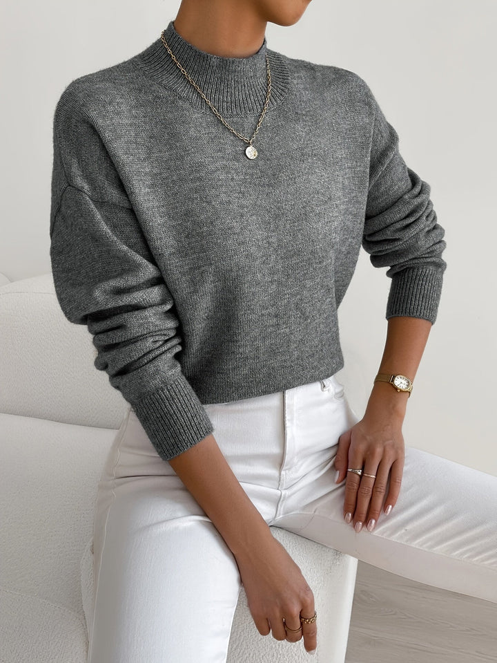 Womens Comfortable Turtleneck Sweater-MODAUTLET